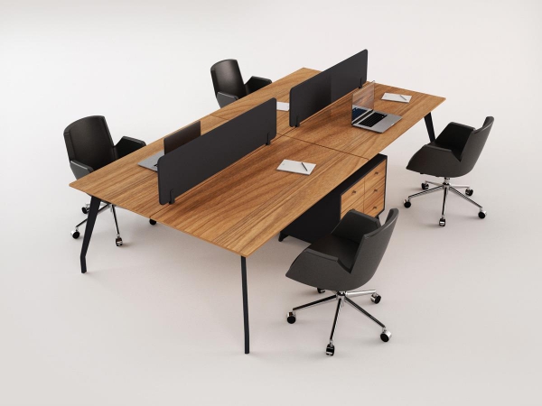 JU WORKSTATION FOURSOME WITH CAISON